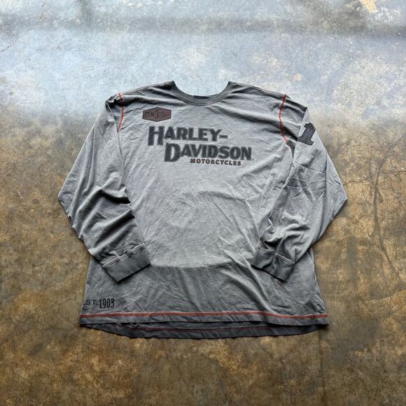Crazy Faded Harley Long Sleeve - Picture 1 of 5